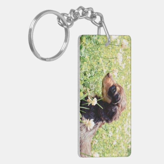 Gänseblümchen-u. Littermates doppeltes Schlüsselanhänger (Vorderseite links)