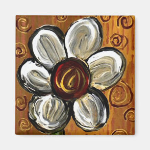 Gänseblümchen u. Wirbel - Magnet