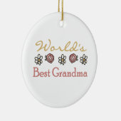 Gänseblümchen und beste die Großmutter-Geschenke Keramik Ornament (Rechts)