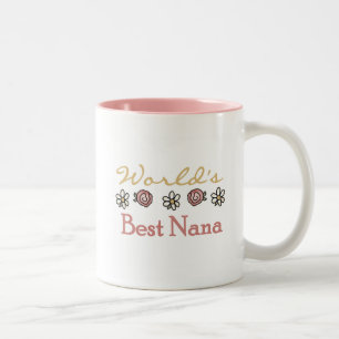 Gänseblümchen und beste die Nana-T-Shirts der Zweifarbige Tasse