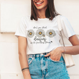 Gänseblümchen und Biene Wildblume T-Shirt