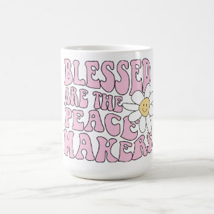 Gänseblümchen und Friedensstifter Slogan Kaffeetasse