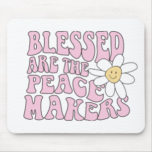 Gänseblümchen und Friedensstifter Slogan Mousepad