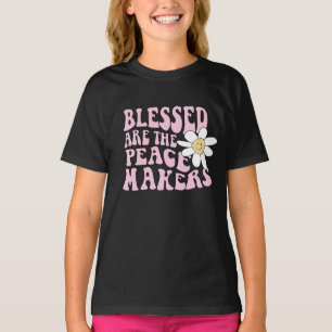 Gänseblümchen und Friedensstifter Slogan T-Shirt