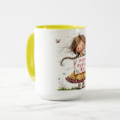Gänseblümchen und herzliche Muttertagsfreude Tasse (Vorderseite Links)