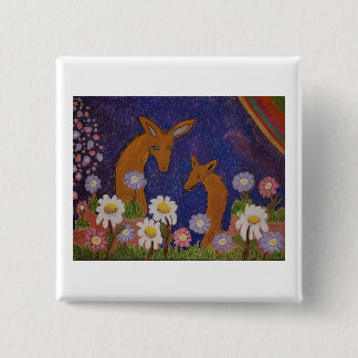 Gänseblümchen und Hirsche Button