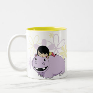 Gänseblümchen und Plätzchen Zweifarbige Tasse
