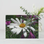 Gänseblümchen und Schmalzweide-Wildblume Karte (Stehend Vorderseite)