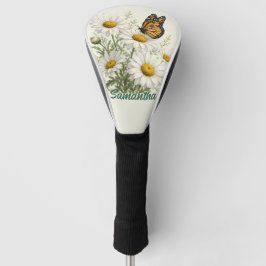 Gänseblümchen und Schmetterling blühen Golf Headcover