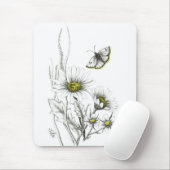 Gänseblümchen und Schmetterling Mousepad (Mit Mouse)