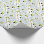 Gänseblümchen-Verpackungs-Papier-personalisiertes Geschenkpapier (Ecke)