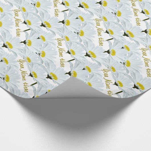 Gänseblümchen-Verpackungs-Papier-personalisiertes Geschenkpapier (Ecke)