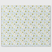 Gänseblümchen-Verpackungs-Papier-personalisiertes Geschenkpapier (Flach)