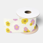 Gänseblümchen-Verpackungspapier Satinband (Spule)