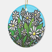 Gänseblümchen-Verzierung Keramikornament (Links)