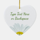 Gänseblümchen-Verzierungs-personalisierte Keramikornament (Hinten)