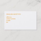 "Gänseblümchen-" Visitenkarte (Rückseite)