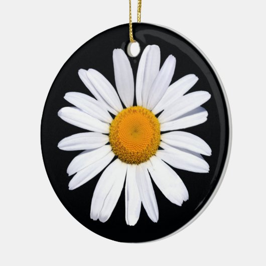 Gänseblümchen-Weihnachtsverzierung Keramikornament (Links)