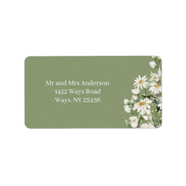 Gänseblümchen-Wildblumen-Boho-Adressetikett Adressaufkleber