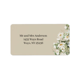 Gänseblümchen-Wildblumen-Boho-Adressetikett Adressaufkleber