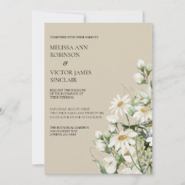Gänseblümchen-Wildblumen-Boho-Hochzeitseinladung Einladung