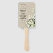 Gänseblümchen Wildblumen Boho Hochzeitsprogramm Ha Fächer (Rückseite)