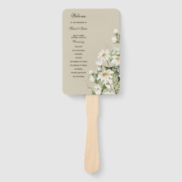 Gänseblümchen Wildblumen Boho Hochzeitsprogramm Ha Fächer