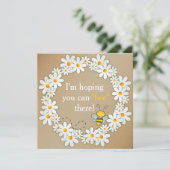 Gänseblümchen-Wreath-und Einladung (Stehend Vorderseite)