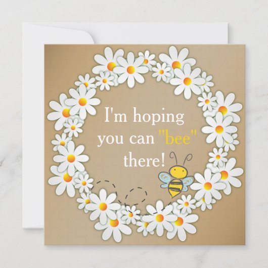 Gänseblümchen-Wreath-und Einladung (Vorderseite)