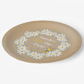 Gänseblümchen-Wreath-und Pappteller (Schrägansicht)