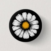 Gänseblümchenblüte Button (Vorderseite)