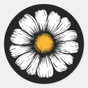 Gänseblümchenblüte Runder Aufkleber