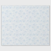 Gänseblümchenblüten - Puderblau Geschenkpapier (Flach)
