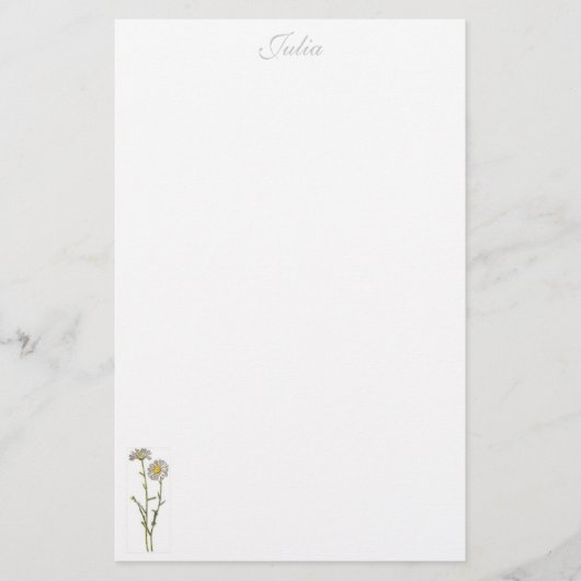 Gänseblümchenbriefpapier - personalisiert briefpapier (Vorderseite)