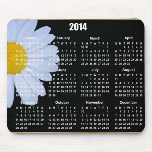 Gänseblümchenkalender 2014 Mousepad (Vorne)