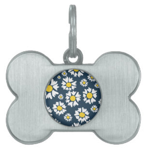 Gänseblümchenmuster, Blumenmuster, weiße Gänseblüm Tiermarke