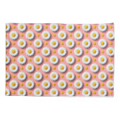 Gänseblümchenmuster mit weißen Blütenblättern Kissenbezug (Rückseite)