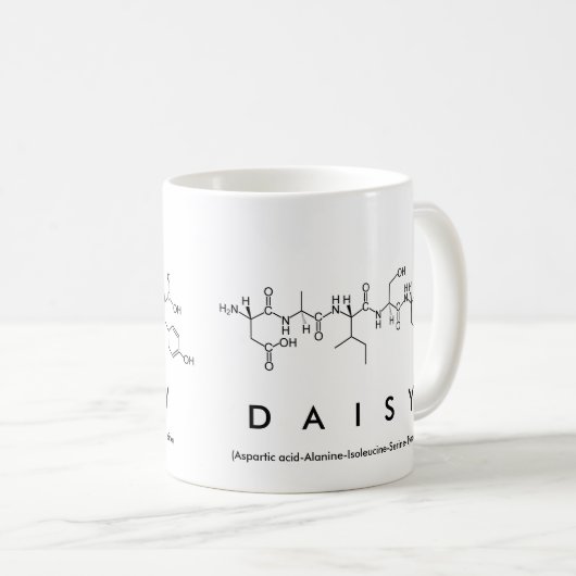 Gänseblümchenpeptid-Namen-Tasse Kaffeetasse (VorderseiteRechts)