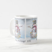 Gänseblümchensnowman-Tasse 2011 Kaffeetasse (Vorderseite Links)
