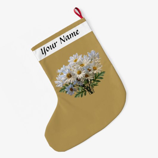 Gänseblümchenstrauß Großer Weihnachtsstrumpf (Rückseite (Hängend))