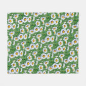 Gänseblümchenwiese. Aquarell. Fleece-Decke Fleecedecke (Vorderseite (Horizontal))