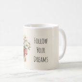 Gänseblumen Rot Weiße Schleife Kaffeetasse (VorderseiteRechts)