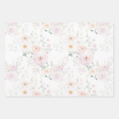 Gänseblush pink Elegante Pastel Bow Geburtstag Geschenkpapier Set (Vorderseite 3)