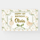 Gänseblüte Kinderzimmer Happy Geburtstag Party Banner (Horizontal)