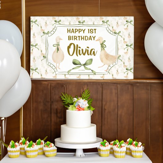 Gänseblüte Kinderzimmer Happy Geburtstag Party Banner