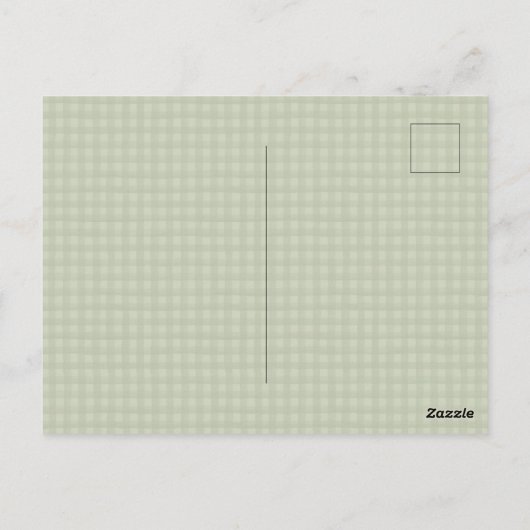 Gänseblütendusche Gingham Albern Gänse Postkarte (Rückseite)