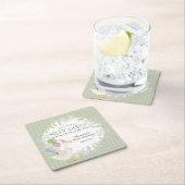 Gänseblütendusche Gingham Albern Gänse Rechteckiger Pappuntersetzer (Vor Ort)