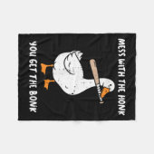 Gänsechaos mit Honk erhalten Bonk Funny Meme Men W Fleecedecke (Vorderseite (Horizontal))