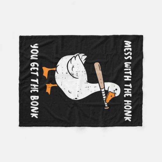 Gänsechaos mit Honk erhalten Bonk Funny Meme Men W Fleecedecke (Vorderseite (Horizontal))