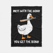 Gänsechaos mit Honk erhalten Bonk Funny Meme Men W Fleecedecke (Vorderseite)